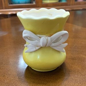 Vintage Lego Japan Yellow and White Small Planter